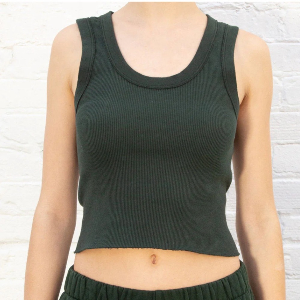 brandy melville dark green Connor tank - new no tags